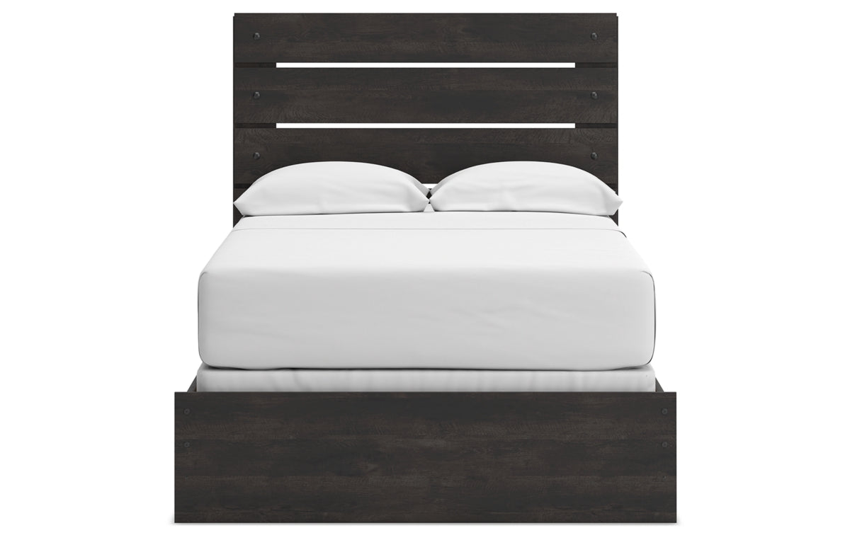 Hollivern Full Panel Bed with Mirrored Dresser, Chest and Nightstand