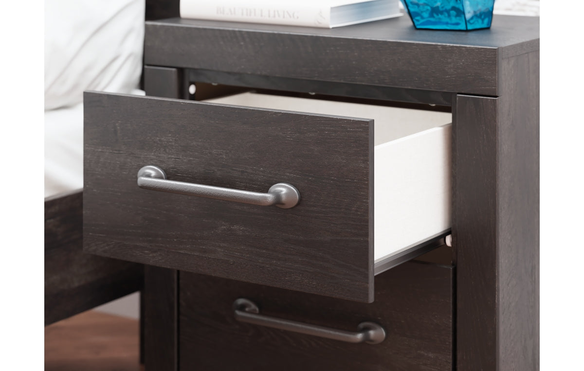 Hollivern Twin Panel Bed with Mirrored Dresser, Chest and Nightstand