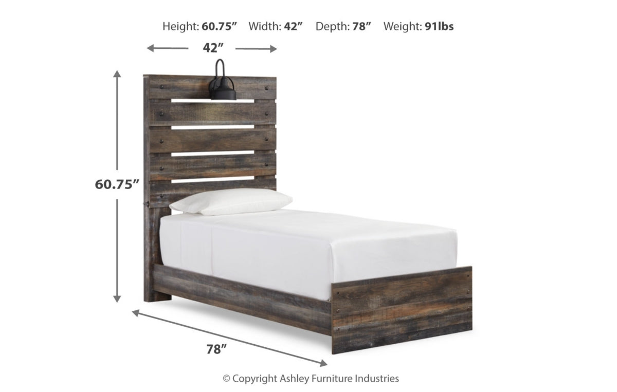 Drystan Twin Panel Bed