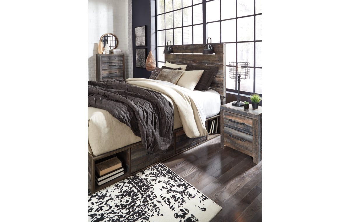 Drystan Queen Panel Bed with 4 Storage Drawers