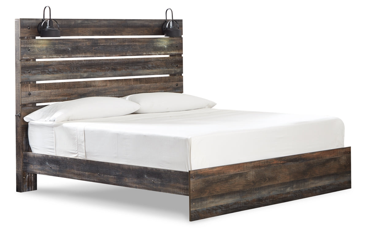 Drystan King Panel Bed, Dresser, Mirror and Chest