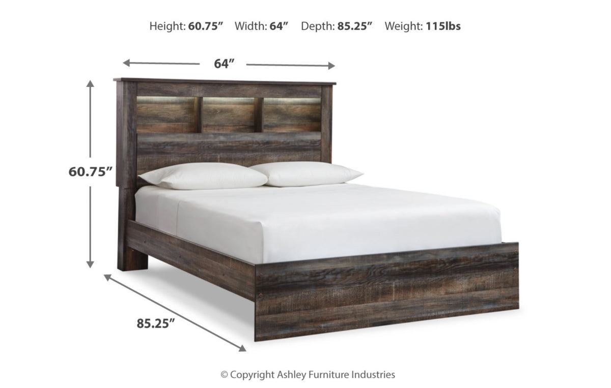 Drystan Queen Bookcase Bed