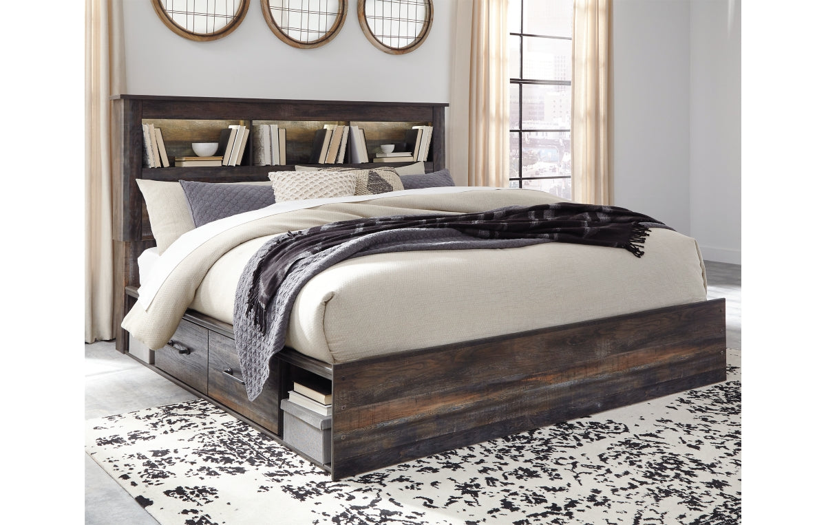 Drystan King Bookcase Bed with 2 Storage Drawers