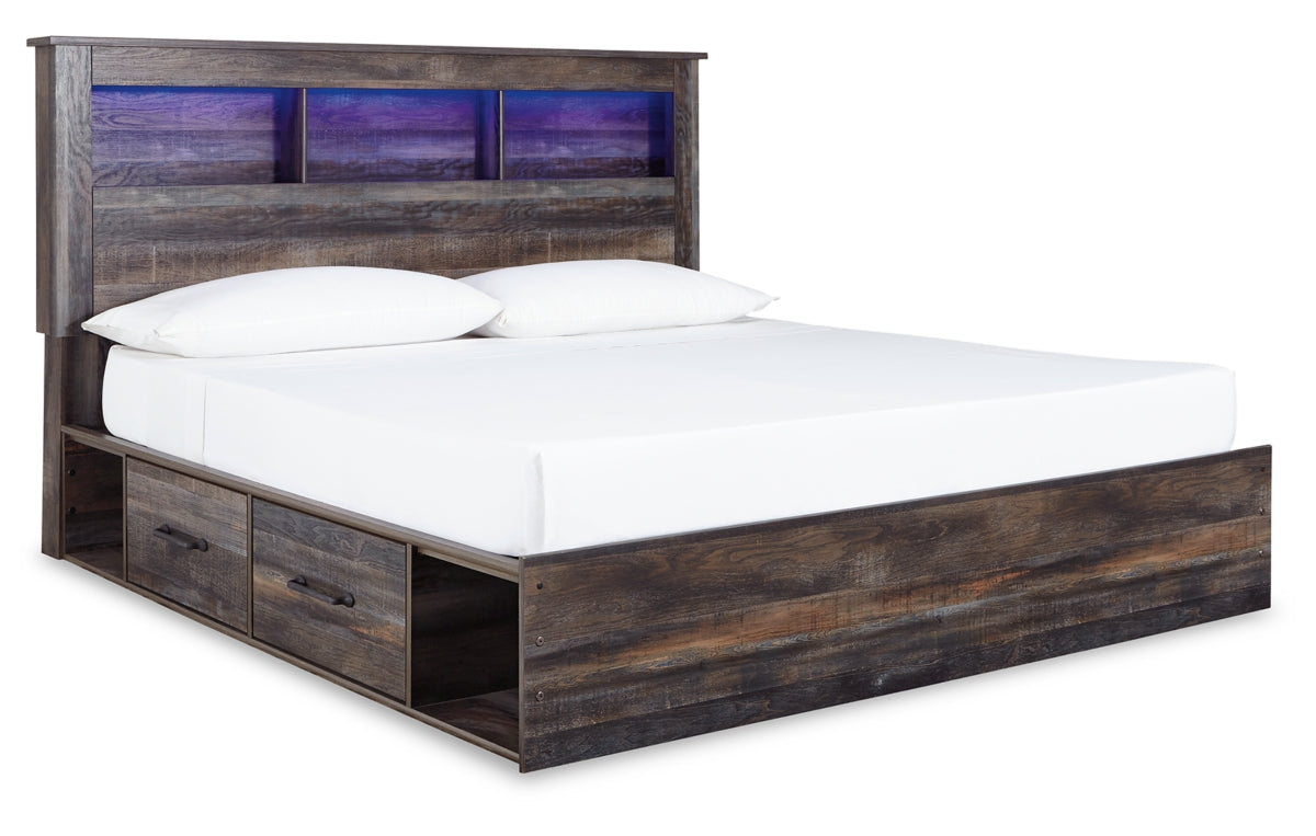 Drystan King Bookcase Bed with 2 Storage Drawers