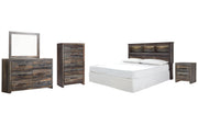 Drystan King/California King Bookcase Headboard, Dresser, Mirror, Chest and Nightstand