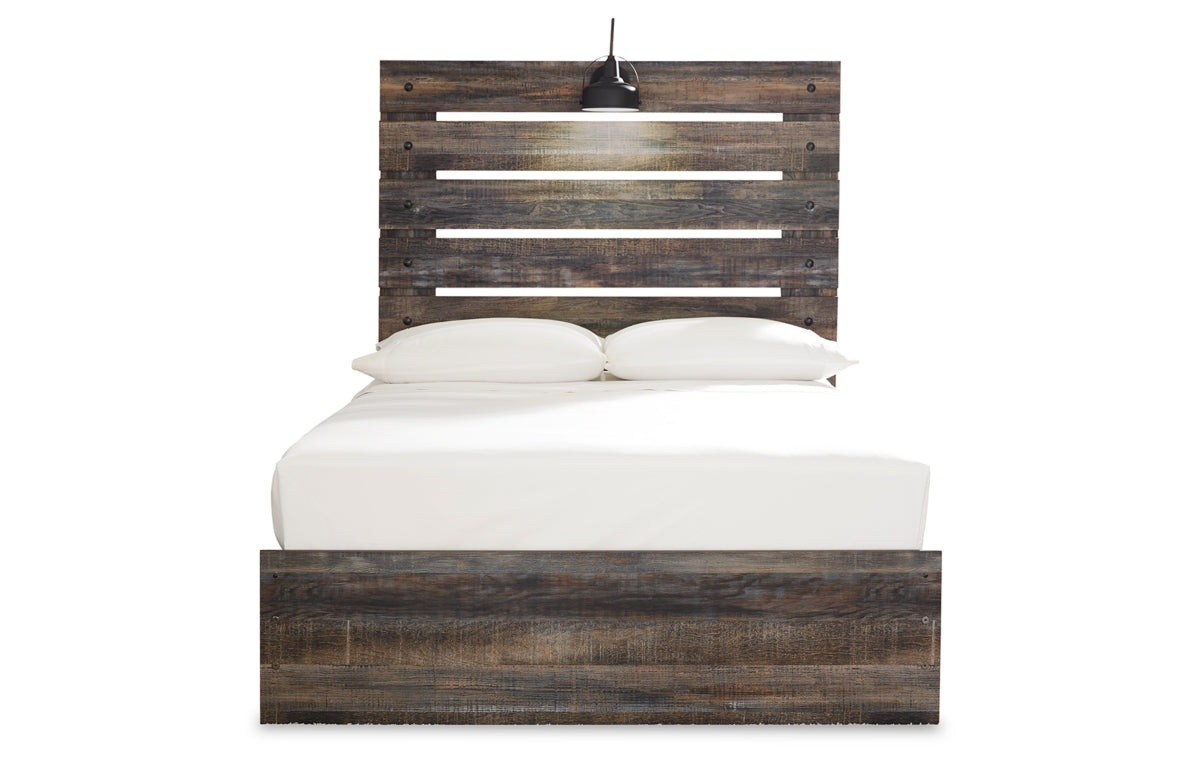 Drystan Full Panel Bed with 4 Storage Drawers