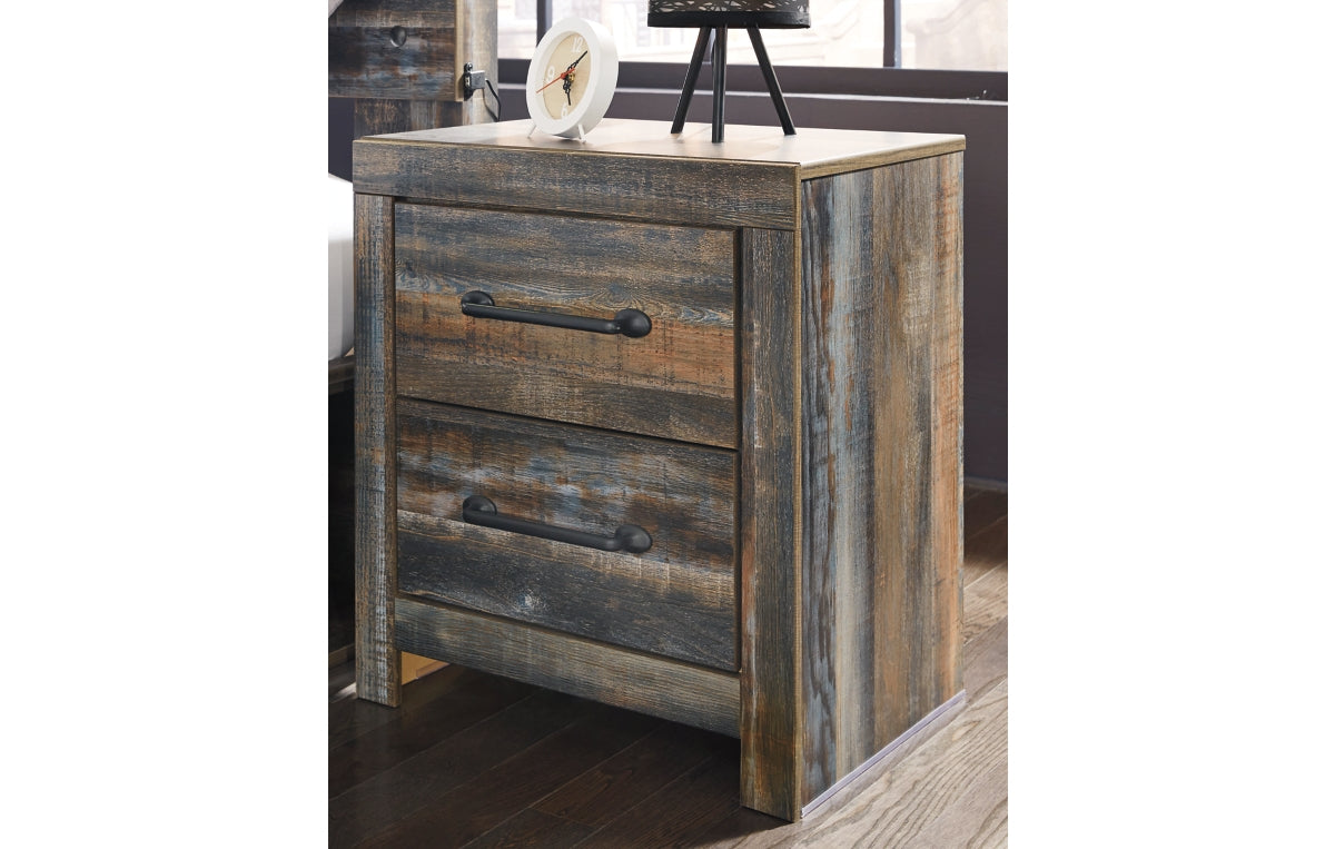 Drystan Full Bookcase Bed with 4 Storage Drawers with Mirrored Dresser, Chest and Nightstand