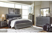 Lodanna King Panel Bed with Mirrored Dresser and Chest
