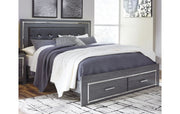 Lodanna King Panel Bed with 2 Storage Drawers