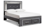 Lodanna Full Panel Bed with 2 Storage Drawers