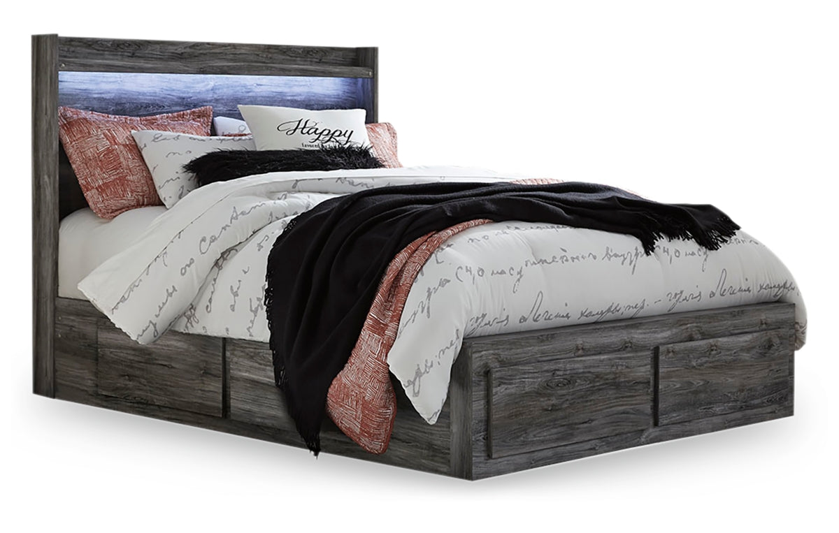 Baystorm Queen Panel Bed with 6 Storage Drawers