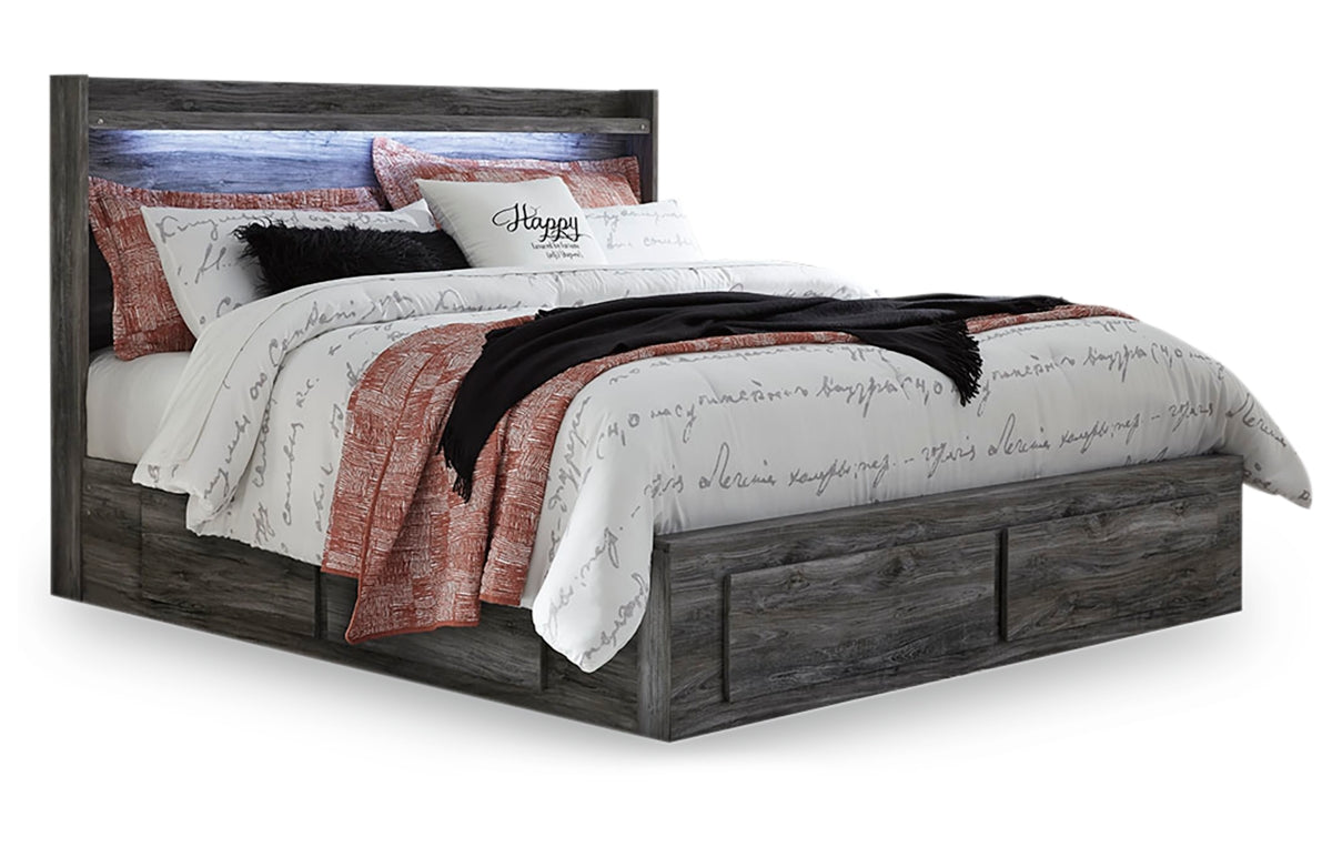 Baystorm King Panel Bed with 6 Storage Drawers