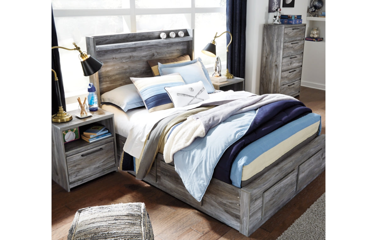 Baystorm Full Panel Bed with 4 Storage Drawers