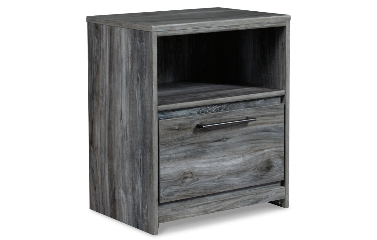 Baystorm Twin Panel Headboard with Mirrored Dresser and Nightstand
