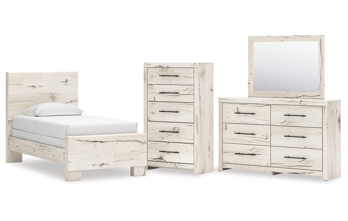 Lawroy Twin Panel Bed, Dresser, Mirror and Chest