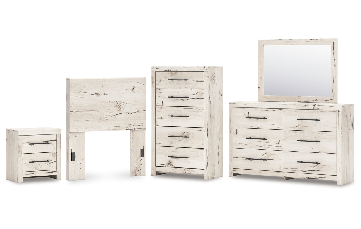 Lawroy Twin Panel Headboard, Dresser, Mirror, Chest and Nightstand