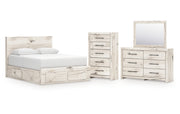 Lawroy Queen Panel Storage Bed, Dresser, Mirror and Chest