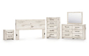 Lawroy King Panel Headboard, Dresser, Mirror, Chest and Nightstand