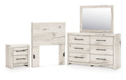 Lawroy Twin Panel Headboard, Dresser, Mirror and Nightstand