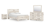 Lawroy Queen Panel Bed with Mirrored Dresser and Nightstand