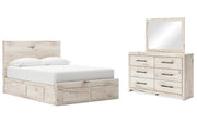Lawroy Queen Panel Storage Bed, Dresser and Mirror