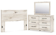 Lawroy Queen Panel Headboard with Mirrored Dresser