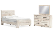 Lawroy Full Panel Bed, Dresser and Mirror