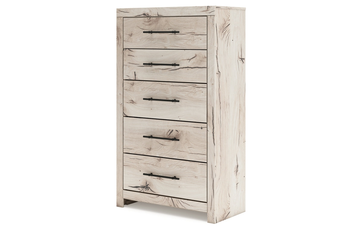Lawroy Twin Panel Bed with Storage, Dresser, Mirror, Chest and Nightstand