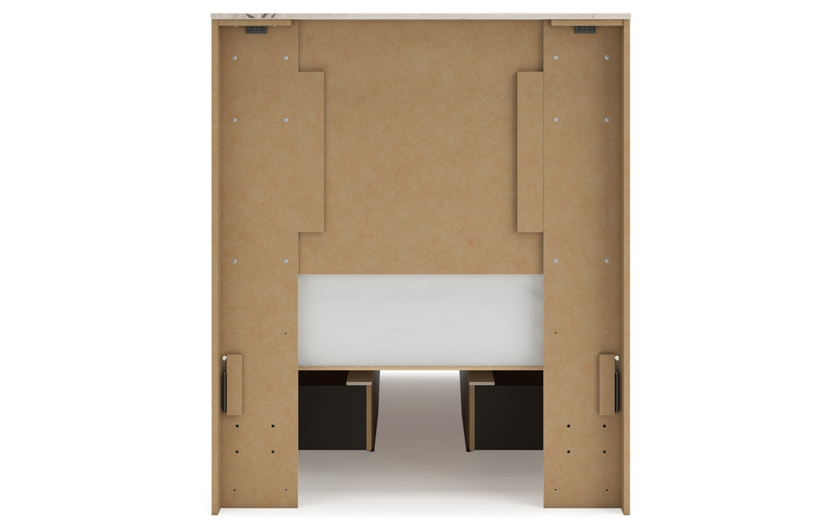 Lawroy Twin Panel Bed with Storage, Dresser, Mirror, Chest and Nightstand