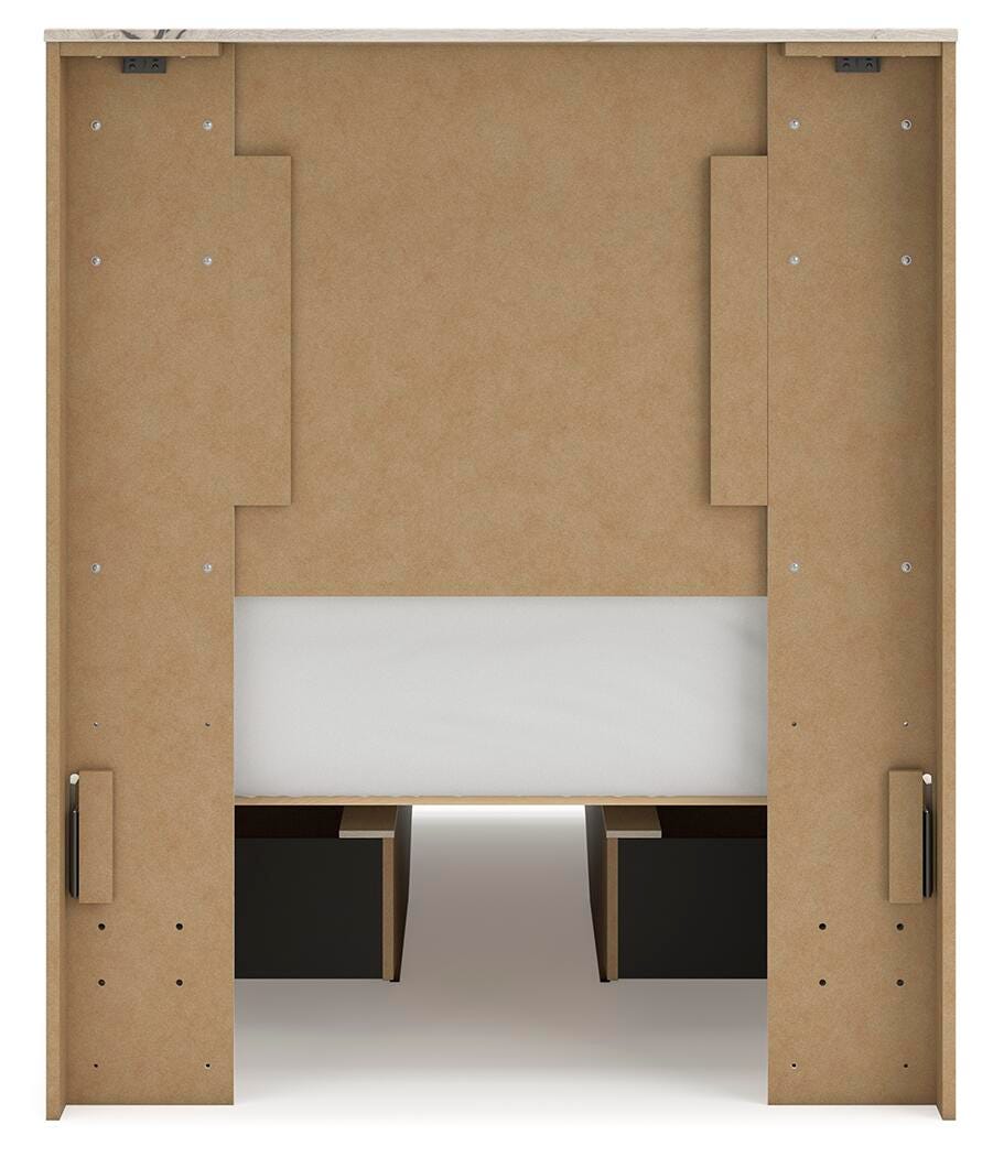 Lawroy Twin Panel Bed with Storage, Dresser, Mirror and Chest