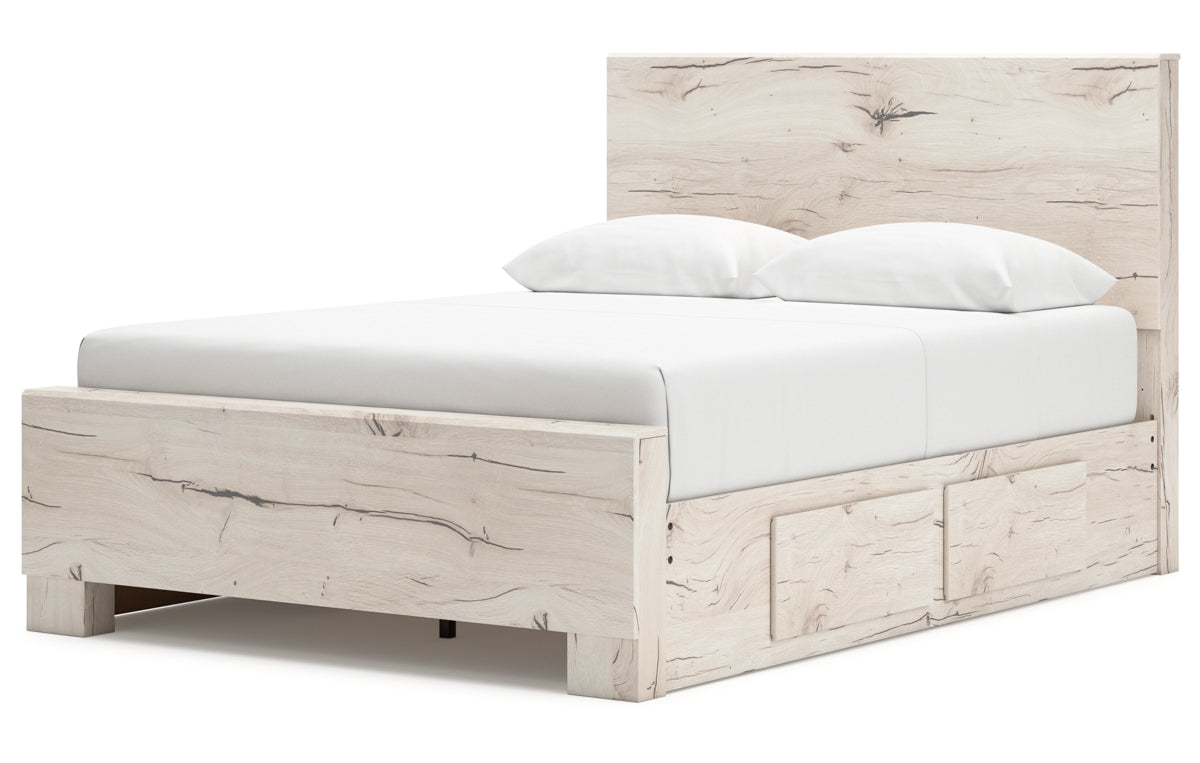 Lawroy Queen Panel Bed with Storage, Dresser, Mirror and Nightstand