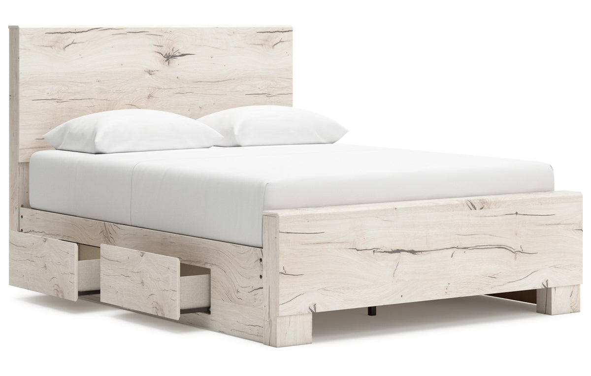 Lawroy Queen Panel Bed with Storage, Dresser, Mirror, Chest and Nightstand