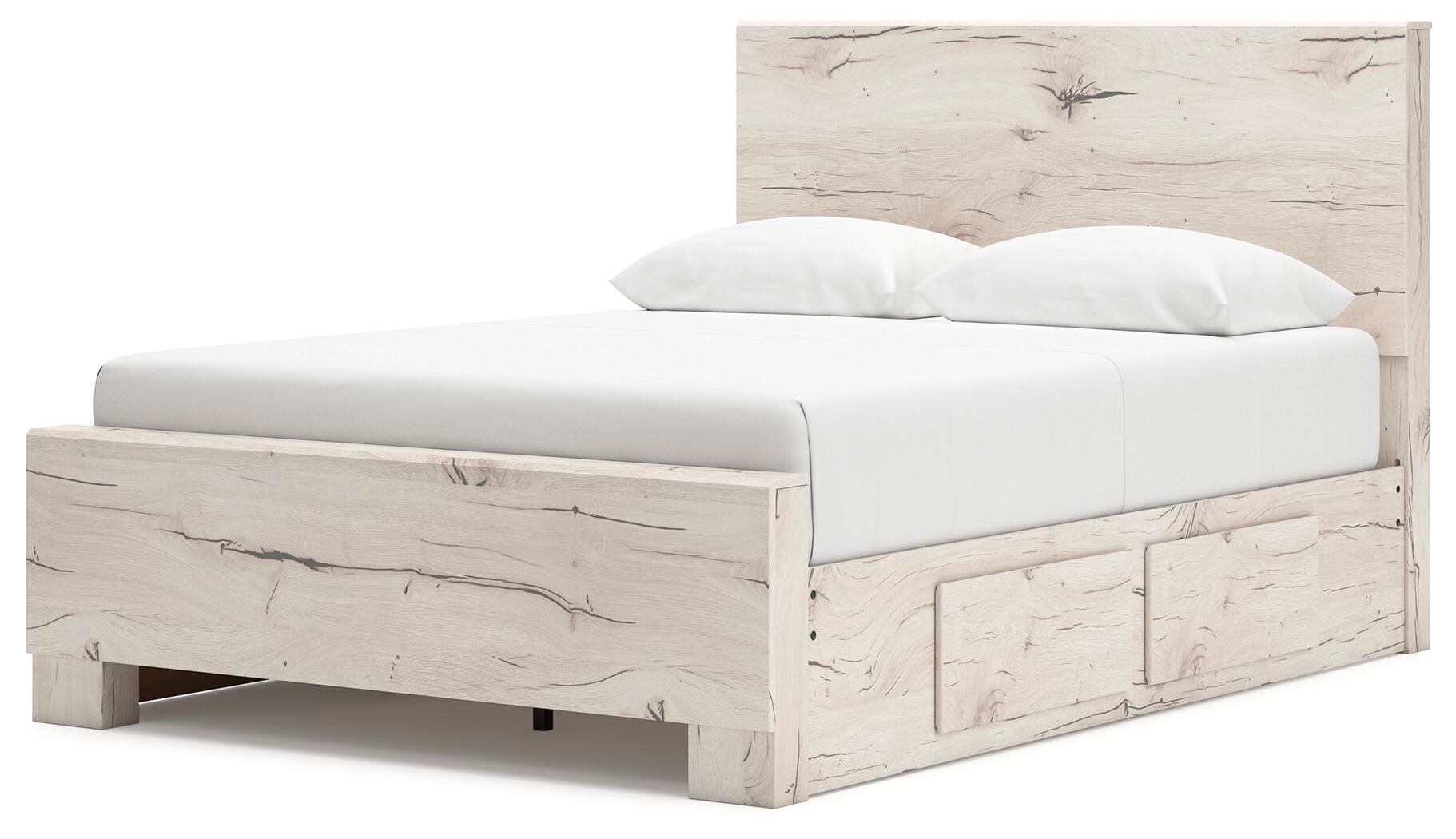 Lawroy Queen Panel Bed with Storage, Dresser, Mirror and Chest