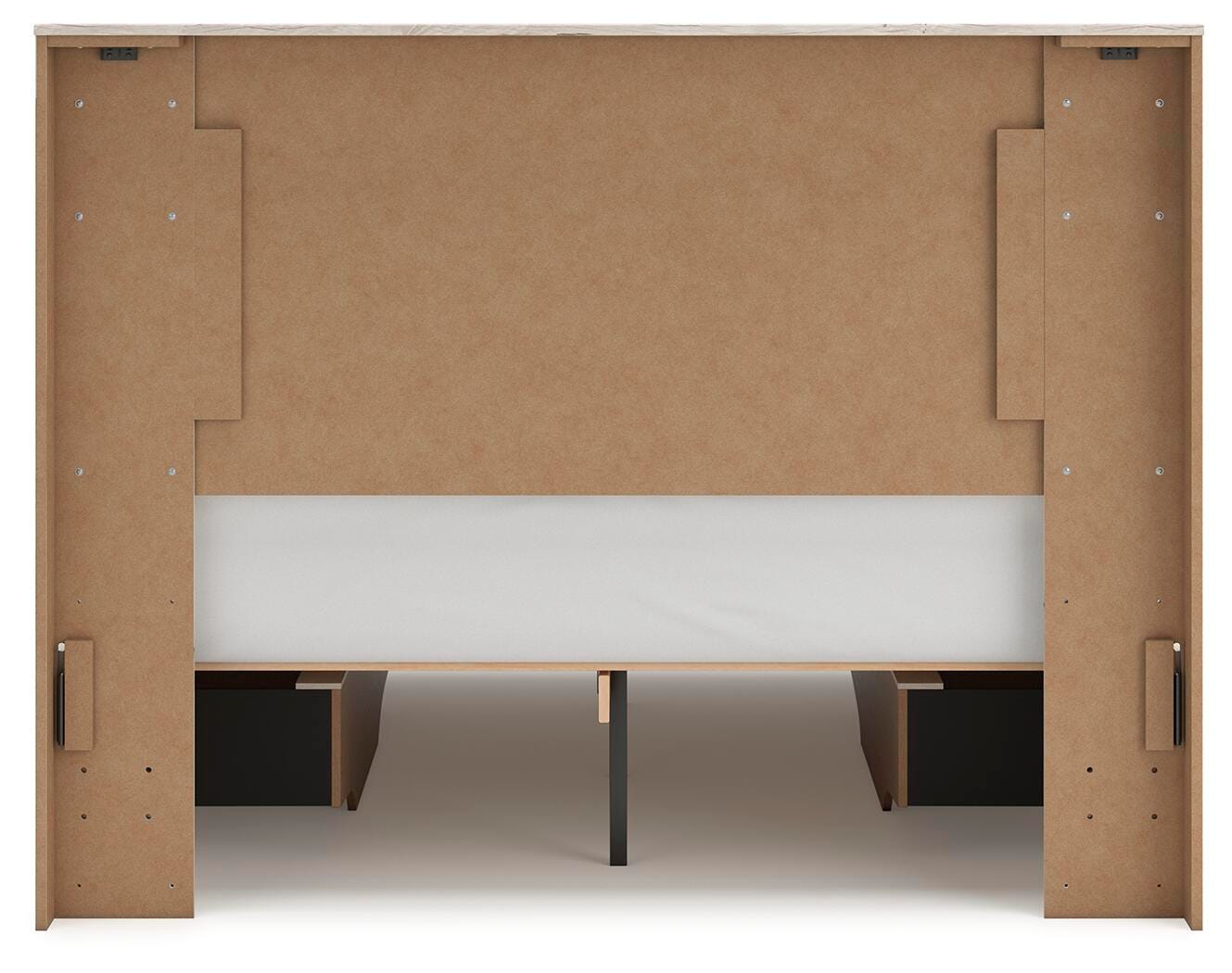 Lawroy Queen Panel Bed with Storage, Dresser, Mirror and Chest