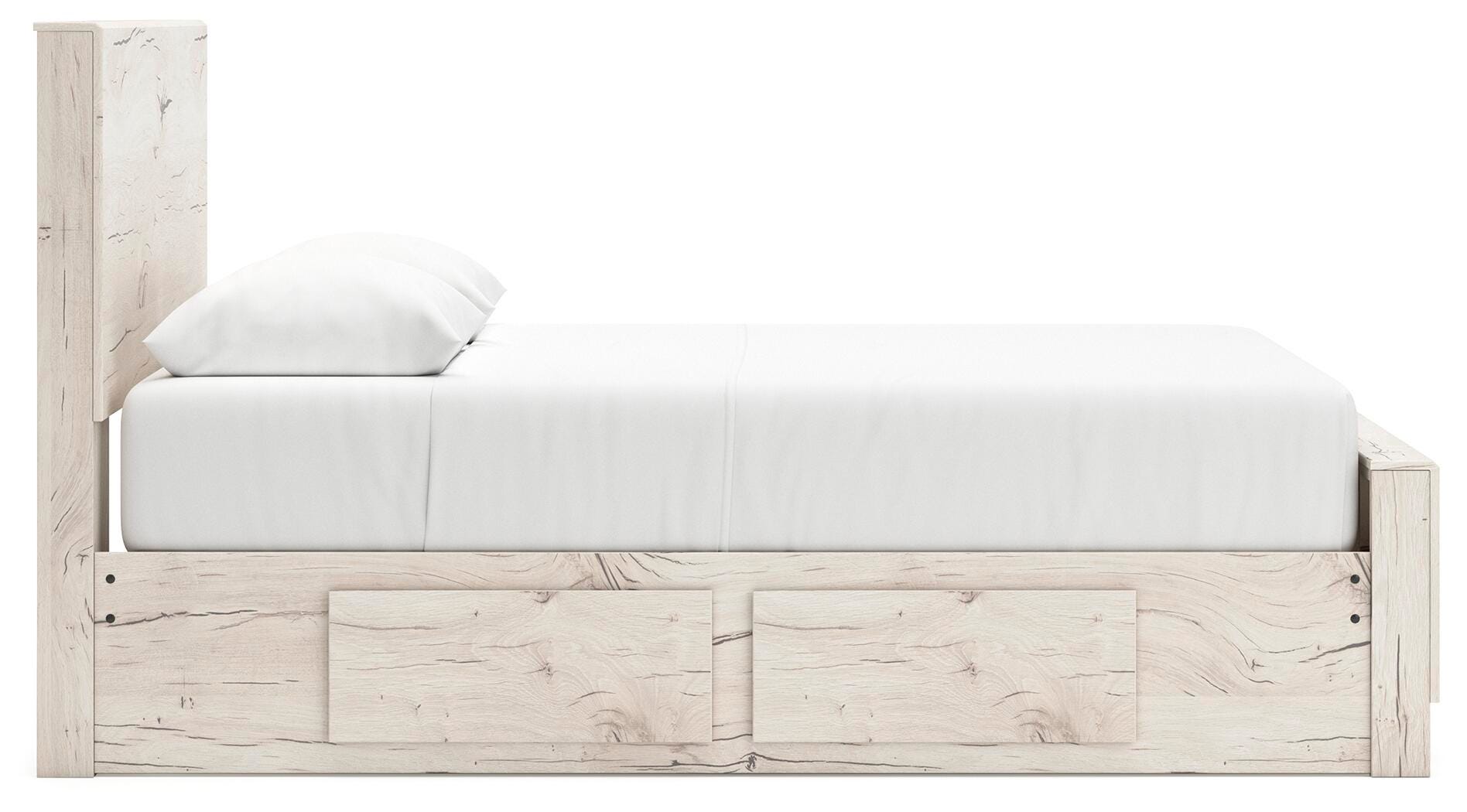 Lawroy Queen Panel Bed with Storage, Dresser, Mirror and Nightstand