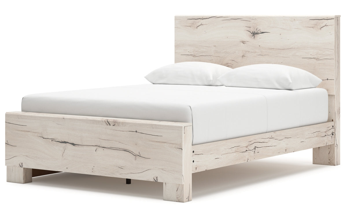 Lawroy Queen Panel Bed with Mirrored Dresser and Chest