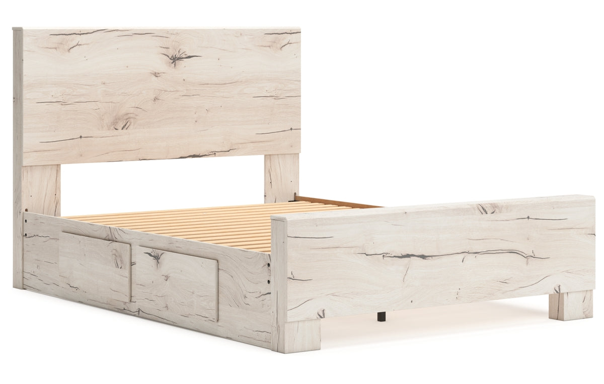 Lawroy Queen Panel Bed with Storage, Dresser and Mirror