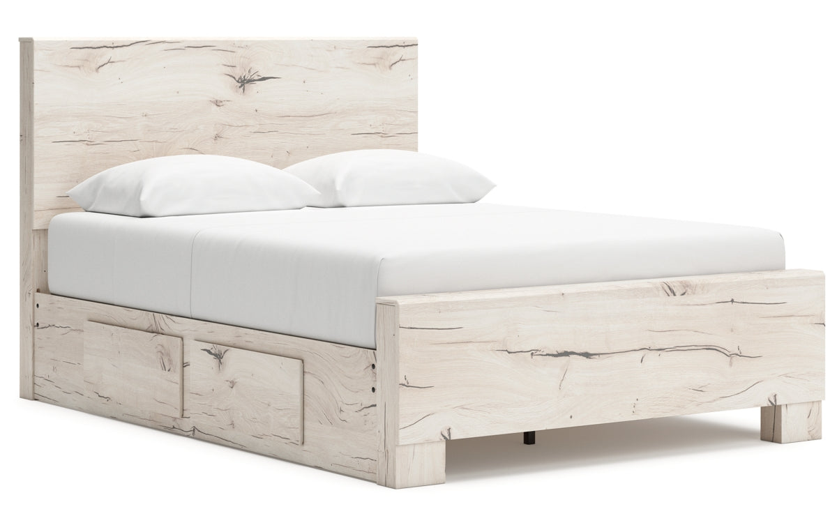 Lawroy Queen Panel Bed with Mirrored Dresser and Nightstand