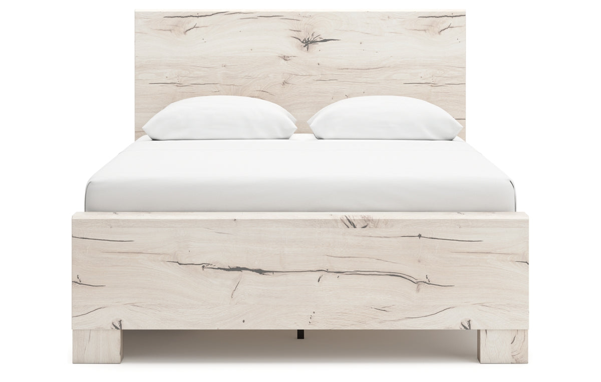 Lawroy Queen Panel Bed with Mirrored Dresser and Chest