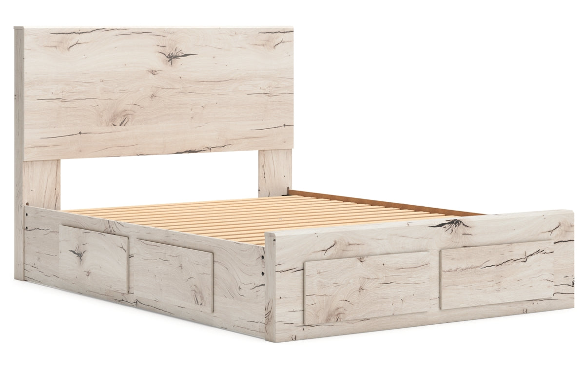 Lawroy Queen Panel Storage Bed with Mirrored Dresser and Chest