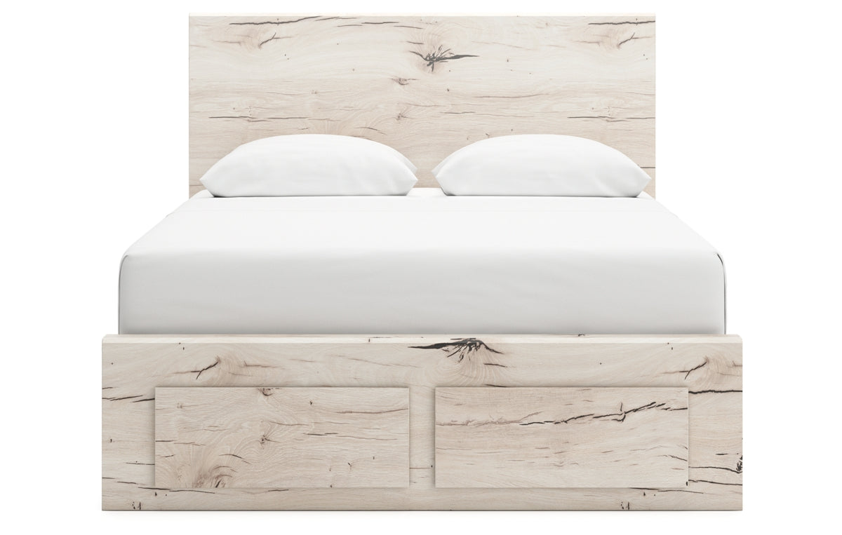 Lawroy Queen Panel Storage Bed with Mirrored Dresser