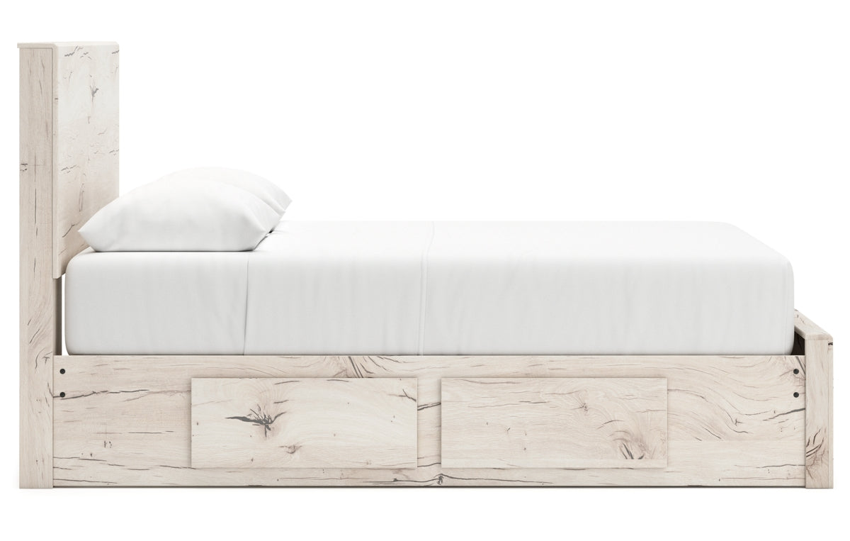 Lawroy Queen Panel Storage Bed with Mirrored Dresser and Chest