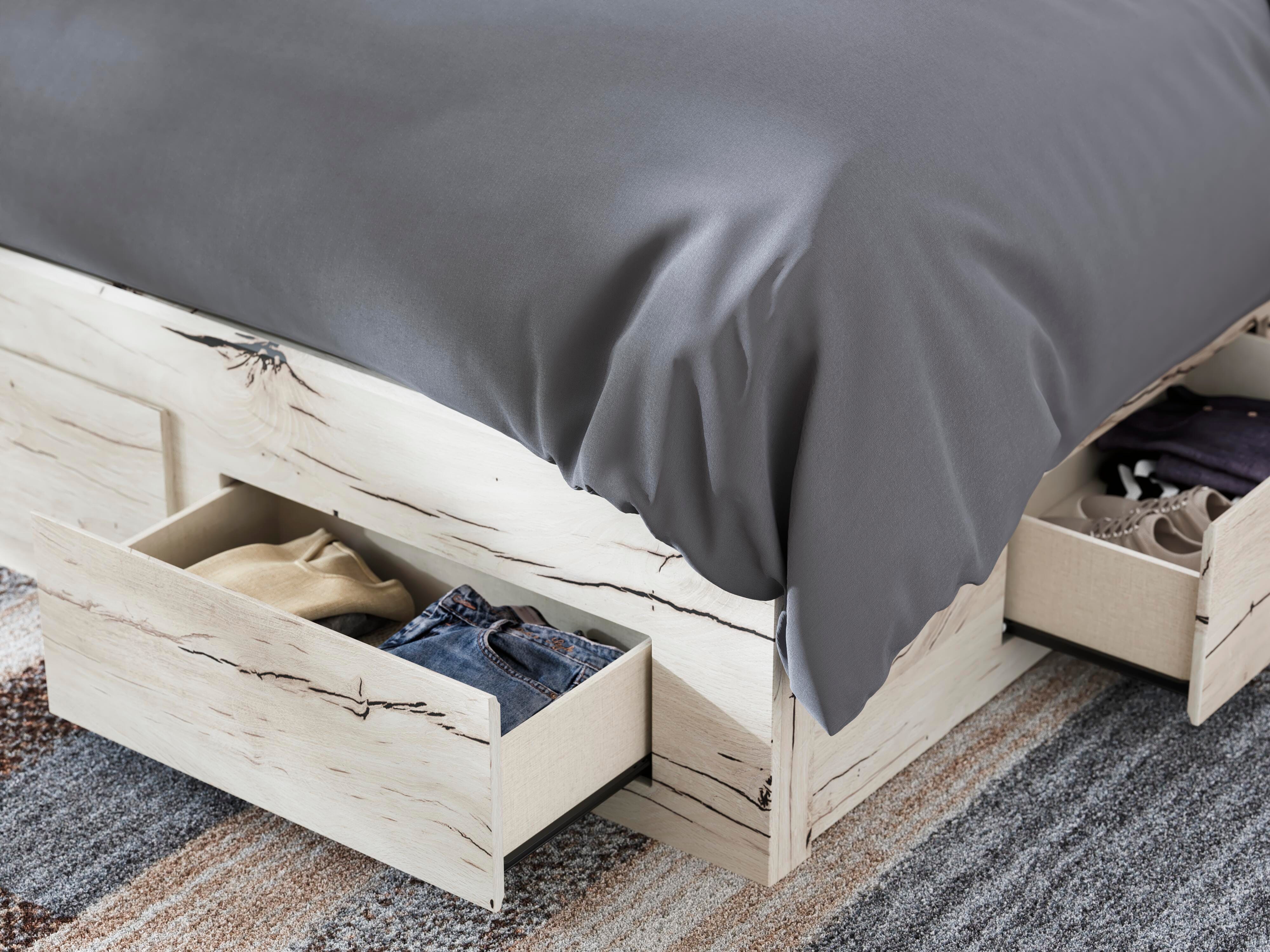 Lawroy Queen Panel Storage Bed, Dresser, Mirror and Chest