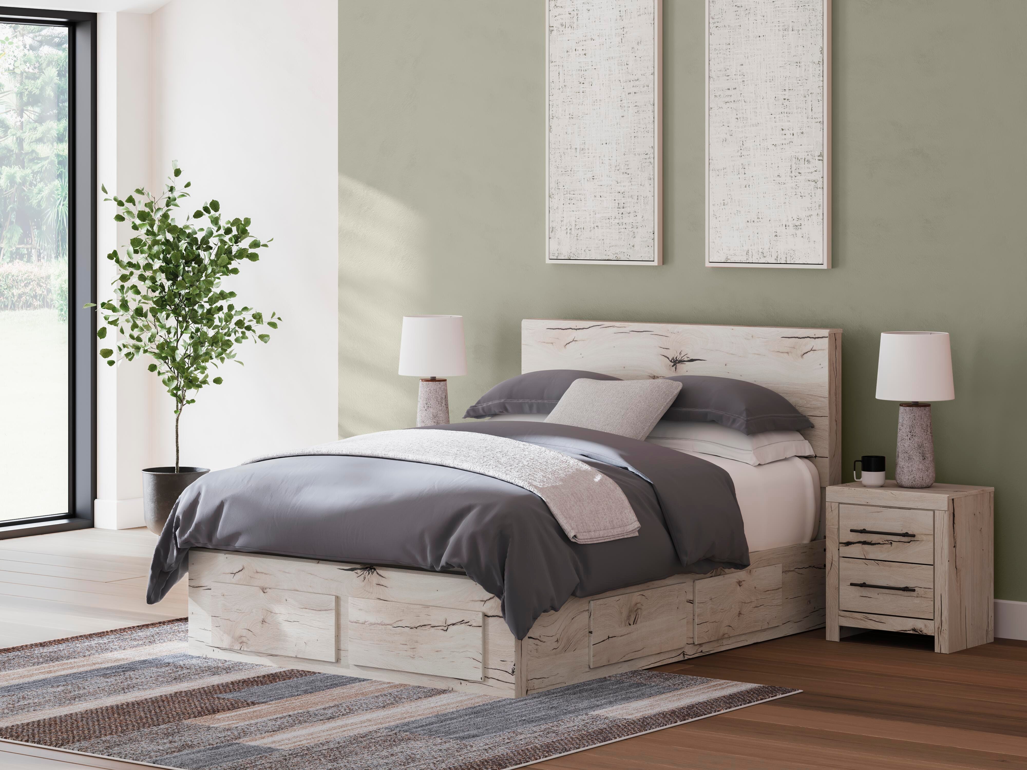 Lawroy Queen Panel Storage Bed, Dresser, Mirror and Chest