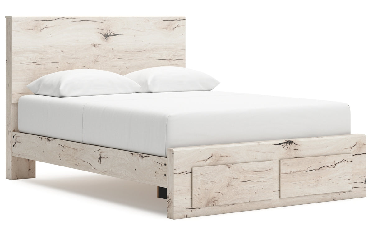 Lawroy Queen Panel Storage Bed with Mirrored Dresser and Nightstand
