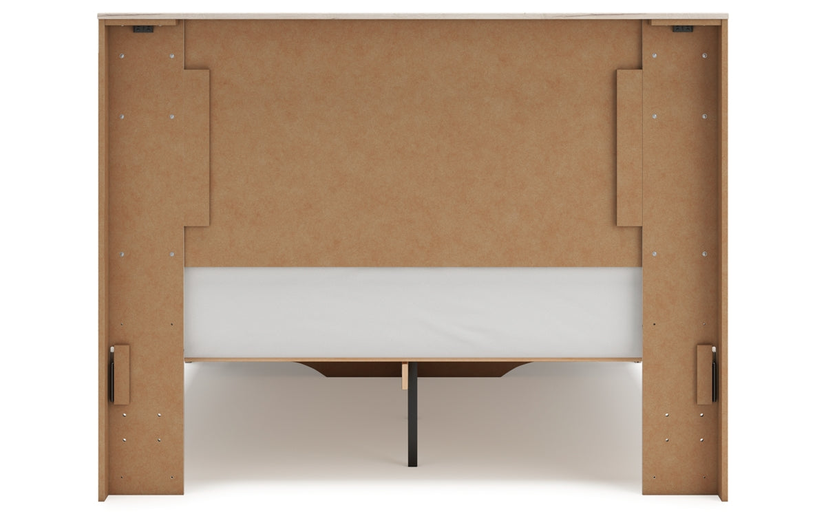 Lawroy Queen Panel Headboard with Mirrored Dresser and Chest