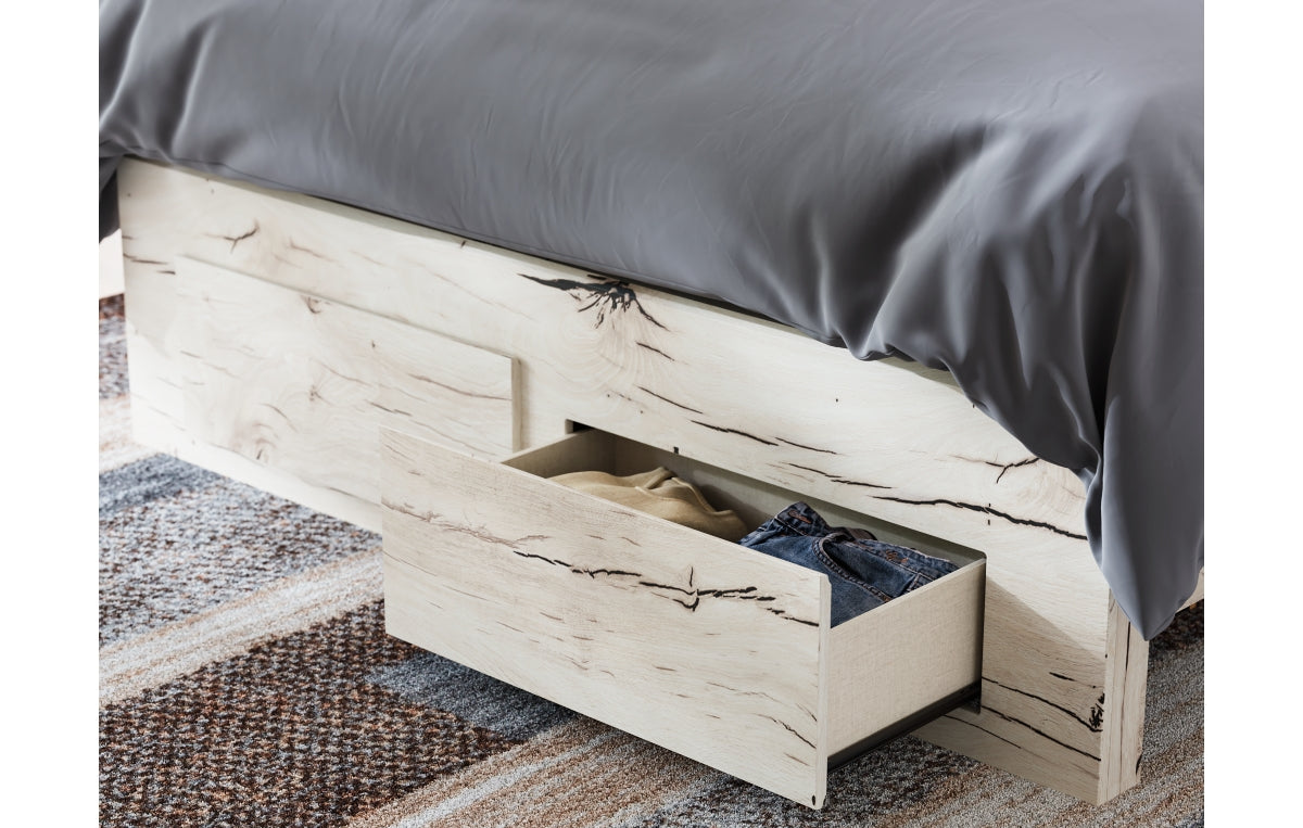 Lawroy Queen Panel Storage Bed, Dresser, Mirror and Nightstand