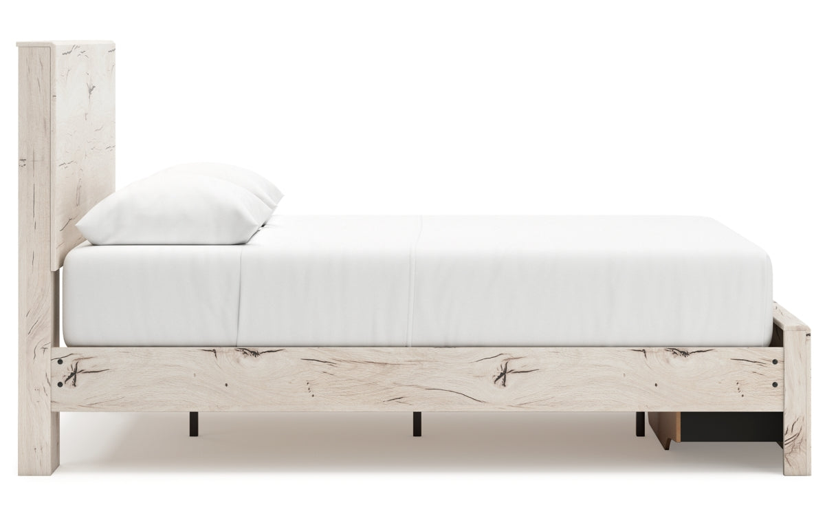 Lawroy Queen Panel Storage Bed, Dresser, Mirror and Nightstand