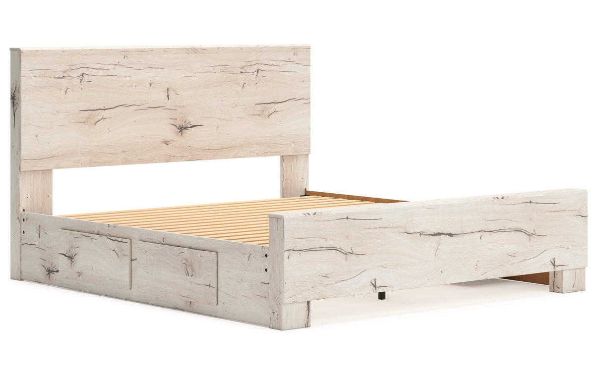 Lawroy King Panel Bed with Mirrored Dresser, Chest and Nightstand