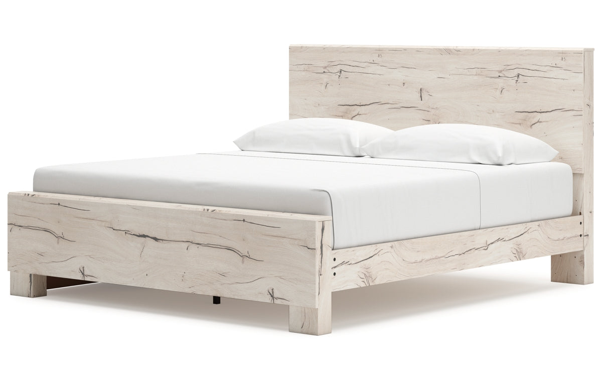 Lawroy King Panel Bed with Mirrored Dresser